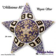 Tutorial 28 rows - Milestones 80 - 3D Peyote Star + Basic Tutorial (download link per e-mail)