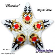 Tutorial 16 rows - Reindeer 3D Peyote Star + Basic Tutorial Little 3D Peyote Star (download link per e-mail)