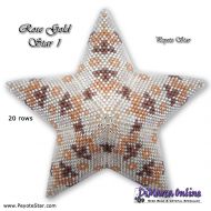 Tutorial 20 rows - Rose Gold 1 - 3D Peyote Star + Basic Tutorial Little 3D Peyote Star (download link per e-mail)