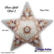 Tutorial 20 rows - Rose Gold 2 - 3D Peyote Star + Basic Tutorial Little 3D Peyote Star (download link per e-mail)