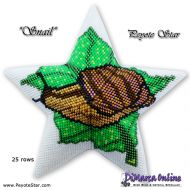 Tutorial 25 rows - Snail 3D Peyote Star + Basic Tutorial Little 3D Peyote Star