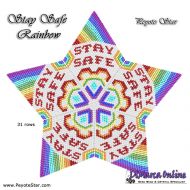 Tutorial 31 rows - Stay Safe Rainbow 3D Peyote Star + Basic Tutorial (download link per e-mail)