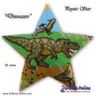 Tutorial 25 rows - Dinosaurs 3D Peyote Star + Basic Tutorial (download link per e-mail)