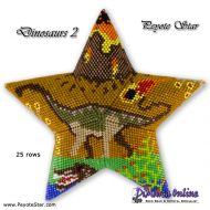 Tutorial 25 rows - Dinosaurs 2 - 3D Peyote Star + Basic Tutorial (download link per e-mail)