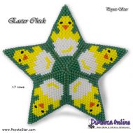 Tutorial 17 rows - Easter Chick 3D Peyote Star + Basic Tutorial Little 3D Peyote Star (download link per e-mail)