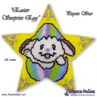 Tutorial 25 rows - Easter Surprise Egg 3D Peyote Star + Basic Tutorial (download link per e-mail)