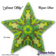 Tutorial 22 rows - Forest Sky 3D Peyote Star + Basic Tutorial (download link per e-mail)