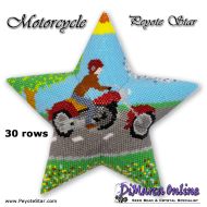 Tutorial 30 rows - Motorcycle 3D Peyote Star + Basic Tutorial (download link per e-mail)