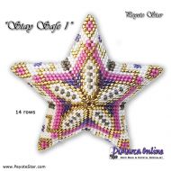 Tutorial 14 rows - Stay Safe 1 - 3D Peyote Star + Basic Tutorial (download link per e-mail)