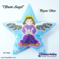 Tutorial 20 rows - Snow Angel 3D Peyote Star + Basic Tutorial Little 3D Peyote Star