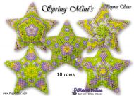 Tutorial 10 rows - Spring Mini Stars x 5 - 3D Peyote Stars + Basic Tutorial (download link per e-mail)