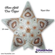 Tutorial 25 rows - Rose Gold Tree Topper 3D Peyote Star + Basic Tutorial (download link per e-mail)