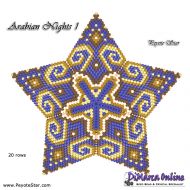 Tutorial 20 rows - Arabian Nights 1 - 3D Peyote Star + Basic Tutorial Little 3D Peyote Star (download link per e-mail)