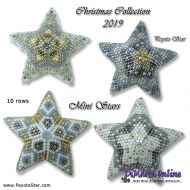 Tutorial 10 rows - Christmas Collection 2019 Minis x 4 - 3D Peyote Star + Basic Tutorial (download link per e-mail)