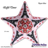 Tutorial 22 rows - Eiffel Tower 3D Peyote Star + Basic Tutorial Little 3D Peyote Star (download link per e-mail)