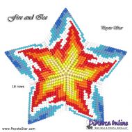 Tutorial 18 rows - Fire and Ice 3D Peyote Star + Basic Tutorial Little 3D Peyote Star (download link per e-mail)