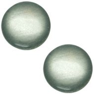 Pol Soft Tone Shiny Grey Green 20 mm Round Cabochon Polaris