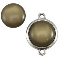 Pol Shiny Greige 20 mm Round Cabochon Polaris