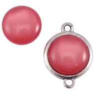 Pol Shiny Padparadscha Pink 20 mm Round Cabochon Polaris