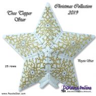 Tutorial 25 rows - Christmas Collection 2019 Tree Topper 3D Peyote Star + Basic Tutorial (download link per e-mail)