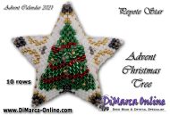 Tutorial 10 rows - Advent Christmas Tree 3D Peyote Star + Basic Tutorial (download link per e-mail)