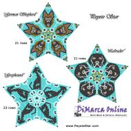 Tutorial 21 - 23 rows - Dogs All Stars 3D Peyote Star + Basic Tutorial Little 3D Peyote Star (download link per e-mail)