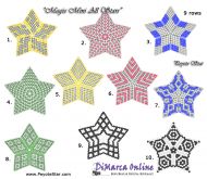 Tutorial 09 rows - Magic Mini Stars 10 x - 3D Peyote Star + Basic Tutorial