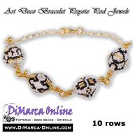 Tutorial 10 rows - Art Deco Bracelet Pod Jewels (4 x) - 3D Peyote Pods + Basic Tutorial (download link per e-mail)