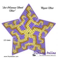 FREE TUTORIAL 15 rows - Art Nouveau Swirl 3D Peyote Star (download link per e-mail)