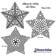 Tutorial 18 - 19 rows - Black & White All Stars 3D Peyote Star + Basic Tutorial Little 3D Peyote Star (download link per e-mail)