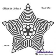 Tutorial 19 rows - Black & White 3 - 3D Peyote Star + Basic Tutorial Little 3D Peyote Star (download link per e-mail)