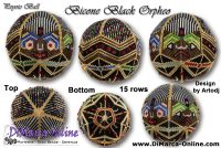 Tutorial 15 rows - Bicone Black Orpheo Peyote Ball incl. Basic Tutorial (download link per e-mail)