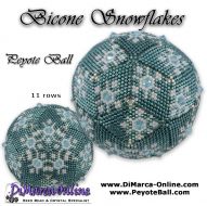 Tutorial 11 rows - Bicone Snowflakes Peyote Ball incl. Basic Tutorial (download link per e-mail)