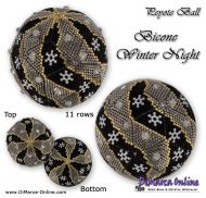 Tutorial 11 rows - Bicone Winter Night Peyote Ball incl. Basic Tutorial (download link per e-mail)