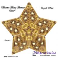 Tutorial 18 rows - Bicone Bling Bronze 3D Peyote Star + Basic Tutorial Little 3D Peyote Star (download link per e-mail)