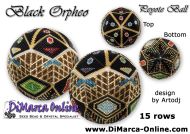 Tutorial 15 rows - Black Orpheo Peyote Ball incl. Basic Tutorial (download link per e-mail)