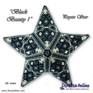 Tutorial 20 rows - Black Beauty 1 - 3D Peyote Star + Basic Tutorial Little 3D Peyote Star (download link per e-mail)