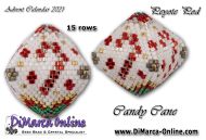 Tutorial 15 rows - Candy Cane 3D Peyote Pod + Basic Tutorial (download link per e-mail)