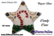Tutorial 10 rows - Candy Cane 3D Peyote Star + Basic Tutorial (download link per e-mail)