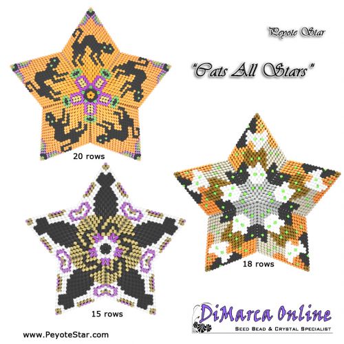 3D Peyote Star Beading Pattern ARABIAN NIGHTS ALL Stars with -  Portugal