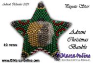 Tutorial 10 rows - Advent Christmas Bauble 3D Peyote Star + Basic Tutorial (download link per e-mail)