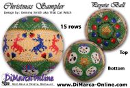 Tutorial 15 rows - Christmas Sampler Peyote Ball incl. Basic Tutorial (download link per e-mail)