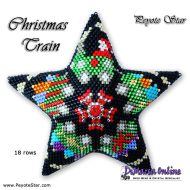 Tutorial 18 rows - Christmas Train 3D Peyote Star + Basic Tutorial Little 3D Peyote Star (download link per e-mail)