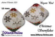 Tutorial 15 rows - Christmas Snowflakes 3D Peyote Pod + Basic Tutorial (download link per e-mail)