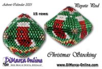 Tutorial 15 rows - Christmas Stocking 3D Peyote Pod + Basic Tutorial (download link per e-mail)