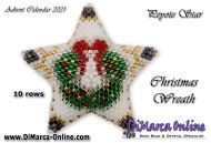 Tutorial 10 rows - Christmas Wreath 3D Peyote Star + Basic Tutorial (download link per e-mail)