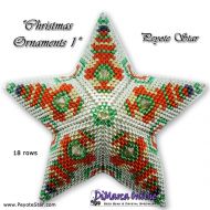 Tutorial 18 rows - Christmas Ornament 1 - 3D Peyote Star + Basic Tutorial Little 3D Peyote Star (download link per e-mail)