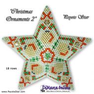 Tutorial 18 rows - Christmas Ornament 2 - 3D Peyote Star + Basic Tutorial Little 3D Peyote Star (download link per e-mail)