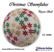 Tutorial 11 rows - Christmas Snowflakes Peyote Ball incl. Basic Tutorial (download link per e-mail)