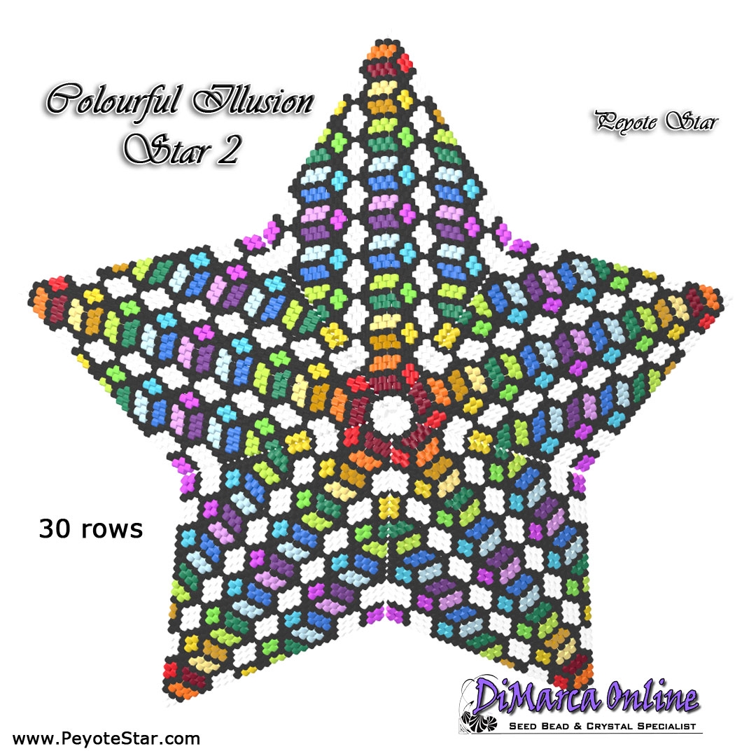 3D Peyote Star Beading Pattern ARABIAN NIGHTS ALL Stars with -  Portugal